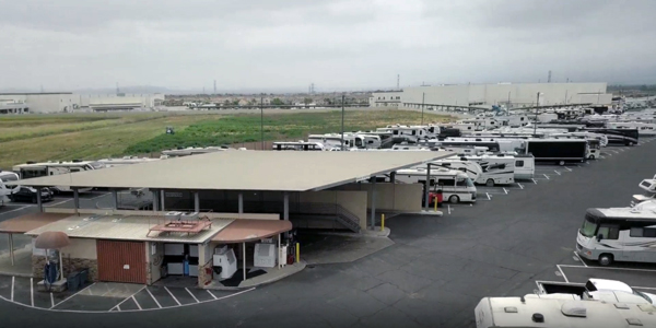 RV-focused amenities at McBride's RV and Boat Storage